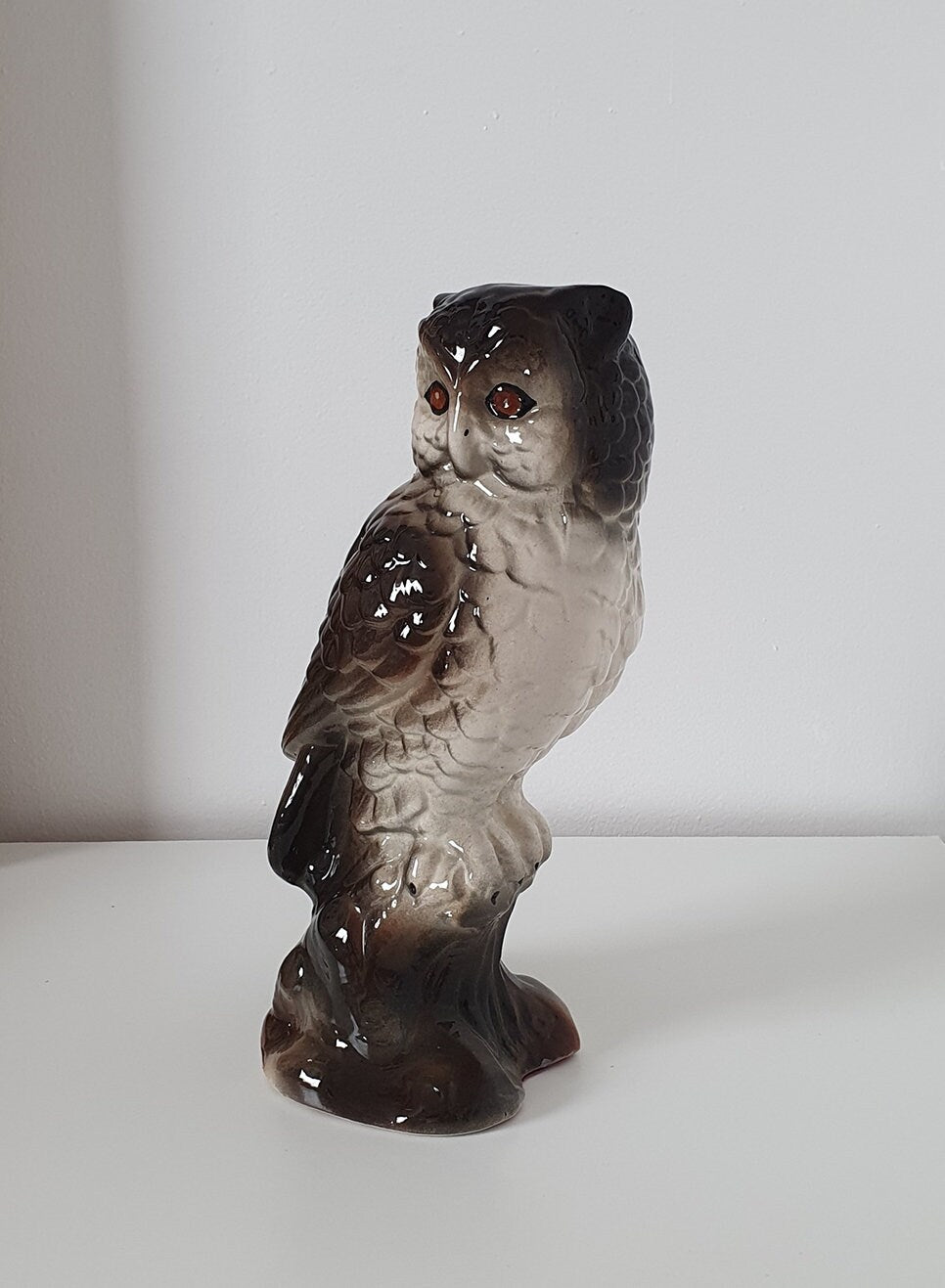 Vintage Large Ceramic Owl Figurine