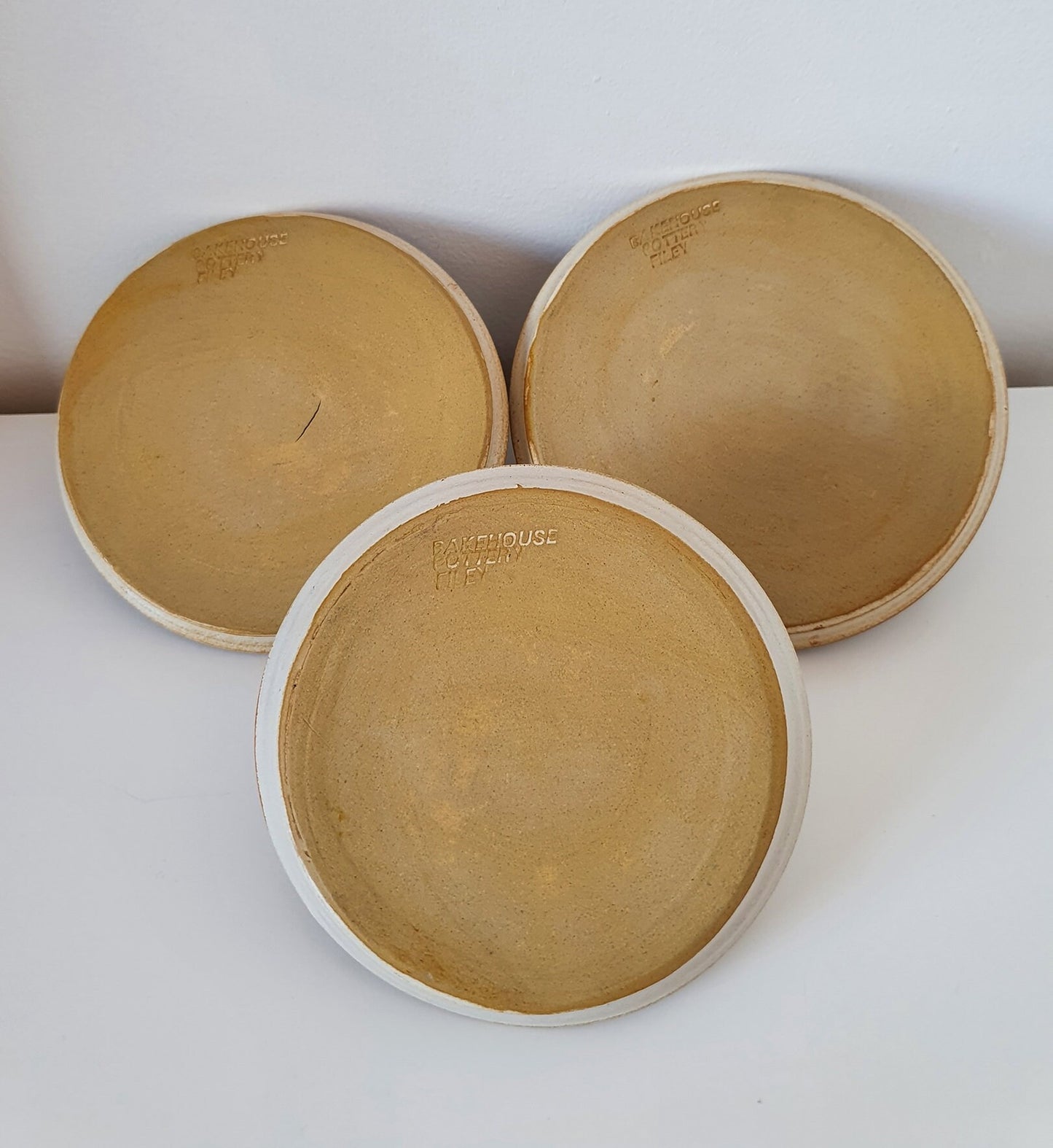 Mid-Century Bakehouse Pottery Candle Holders/Set Of Three