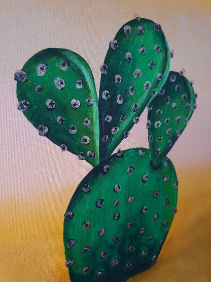 Original Acrylic Painting, "Cactus In The Desert" Painting, Contemporary Art, Canvas Panel