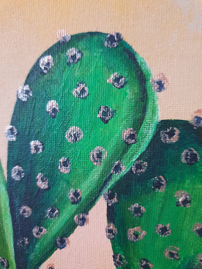 Original Acrylic Painting, "Cactus In The Desert" Painting, Contemporary Art, Canvas Panel