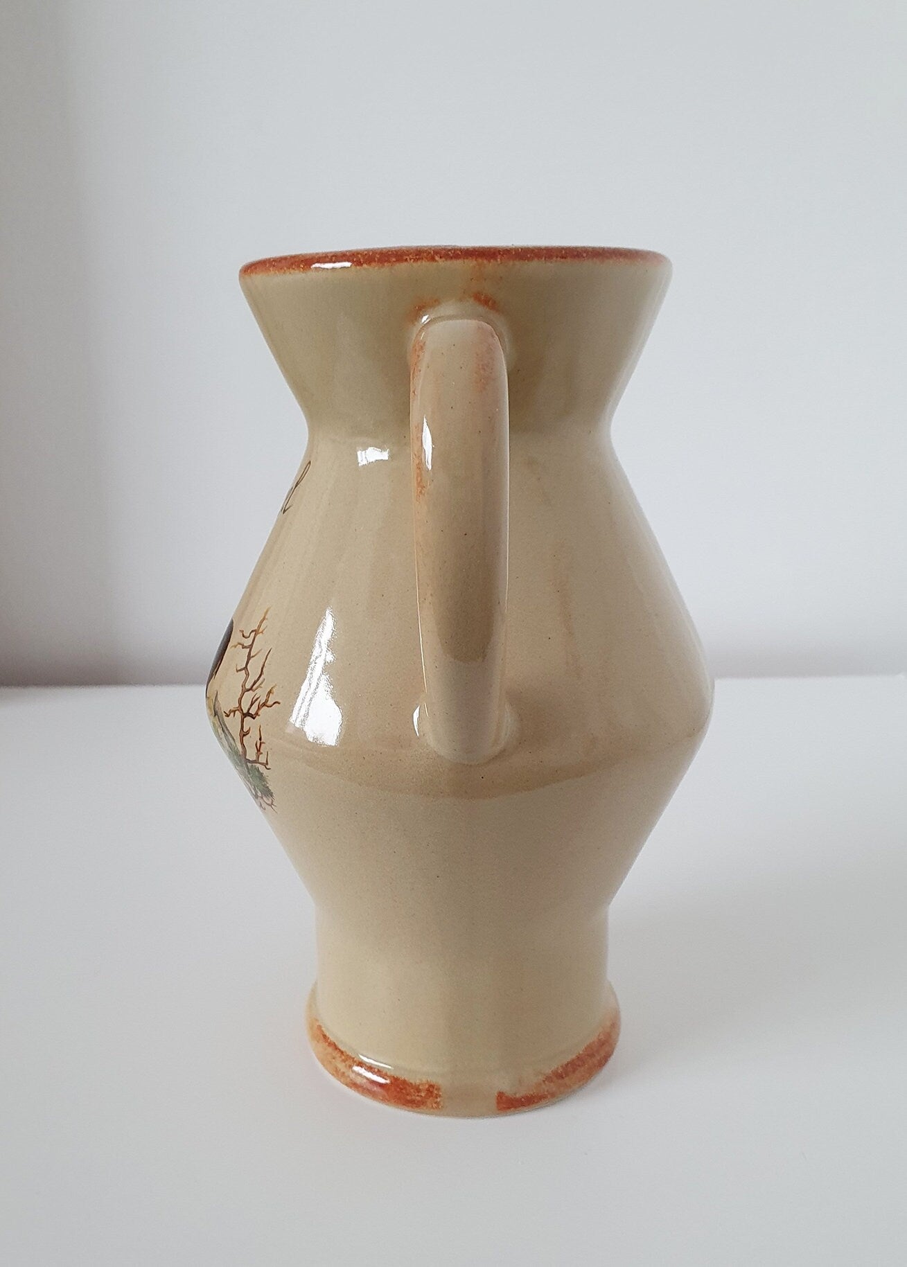 Vintage Ceramic Souvenir Jug From Valmorel, France