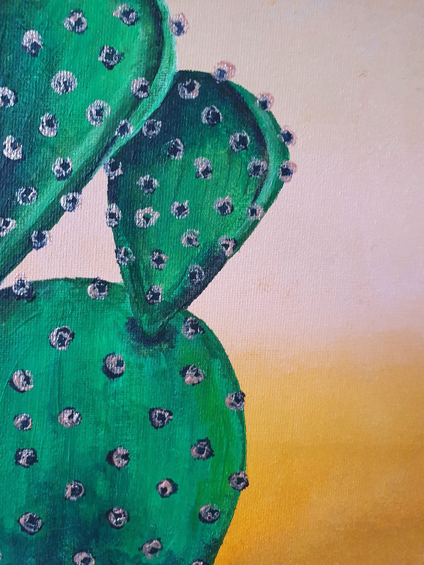 Original Acrylic Painting, "Cactus In The Desert" Painting, Contemporary Art, Canvas Panel