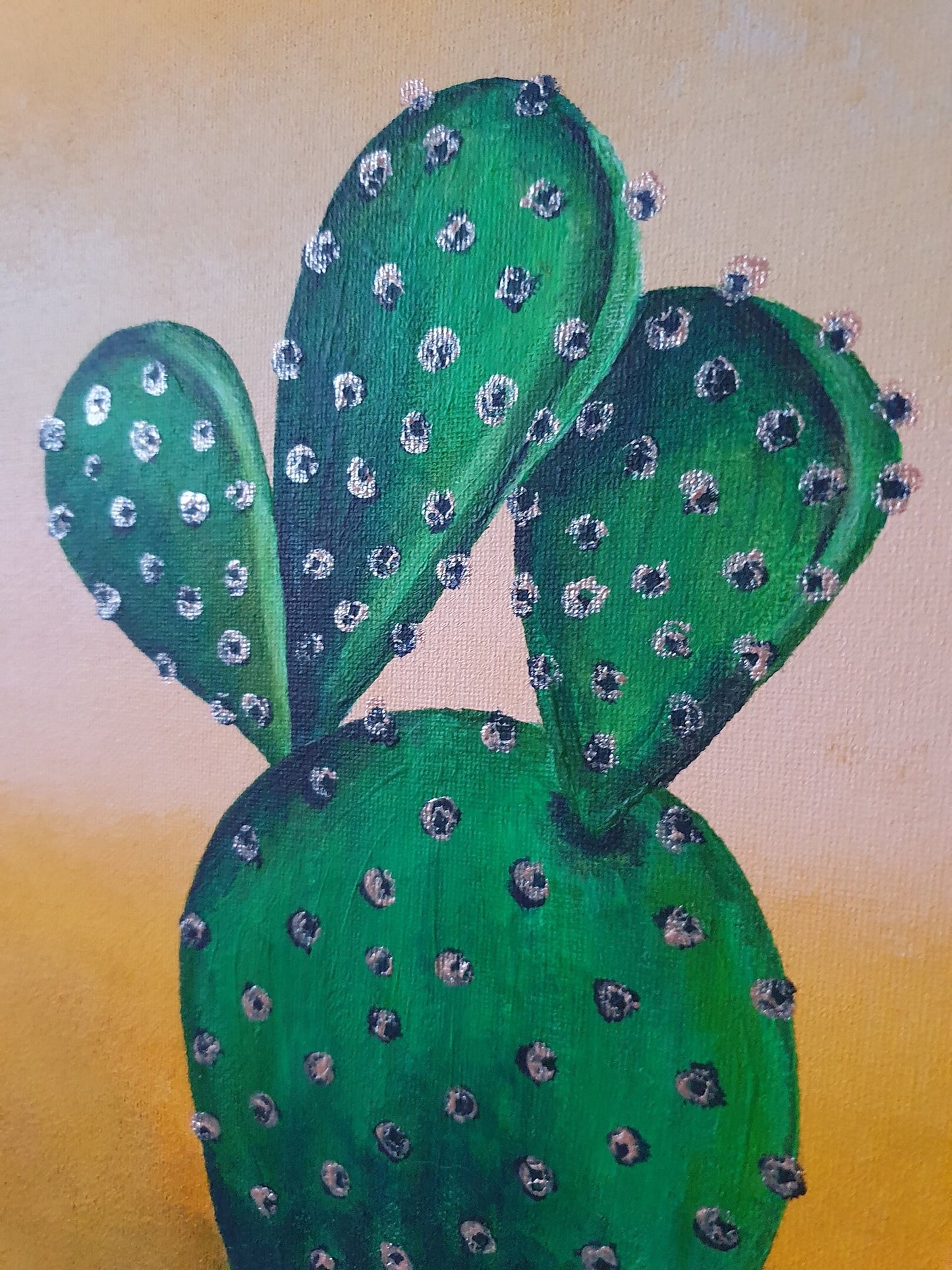 Original Acrylic Painting, "Cactus In The Desert" Painting, Contemporary Art, Canvas Panel