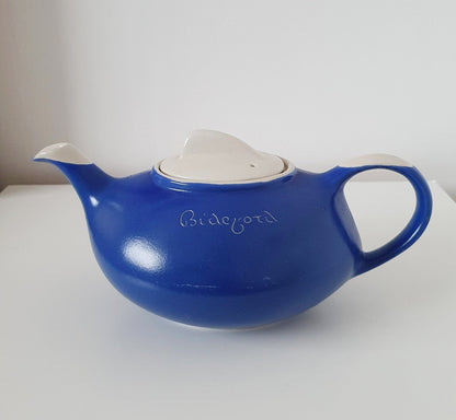 Vintage Devon Blueware Pottery Teapot