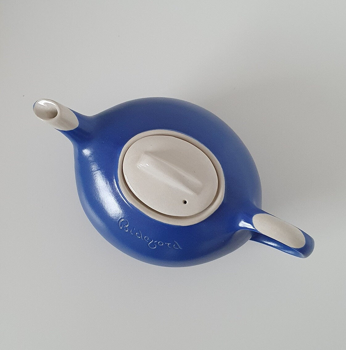 Vintage Devon Blueware Pottery Teapot