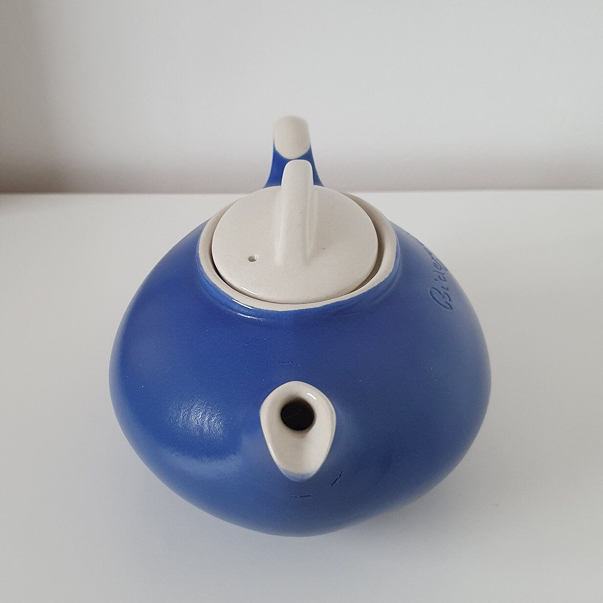 Vintage Devon Blueware Pottery Teapot