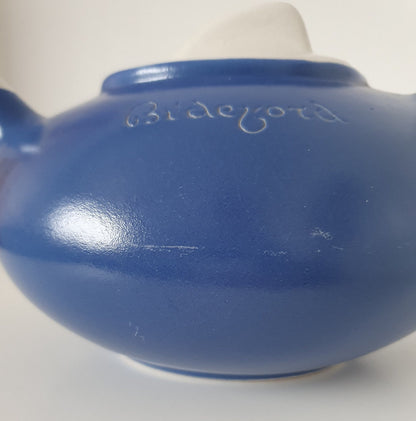 Vintage Devon Blueware Pottery Teapot