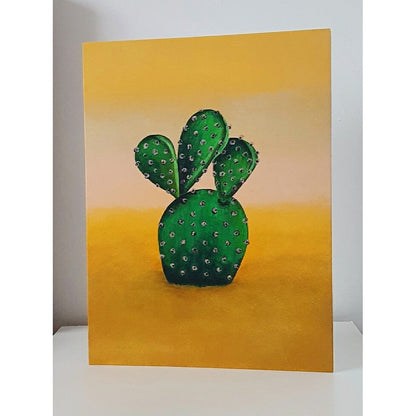 Original Acrylic Painting, "Cactus In The Desert" Painting, Contemporary Art, Canvas Panel