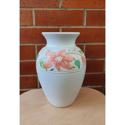 Gorgeous Decorative White Vase In Floral Design