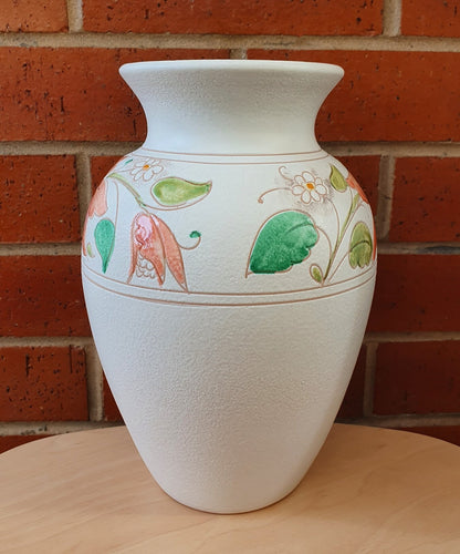 Gorgeous Decorative White Vase In Floral Design