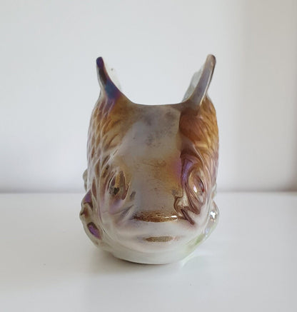 H. Bequet Belgium Quaregnon Lustreware Pottery Fish, Model 705