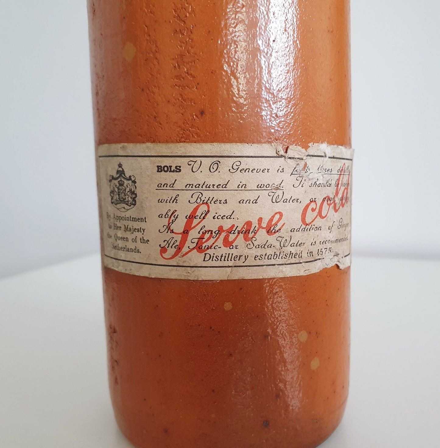 Antique Erven Lucas Bols Het Lootsje AMSTERDAM Stoneware Bottle