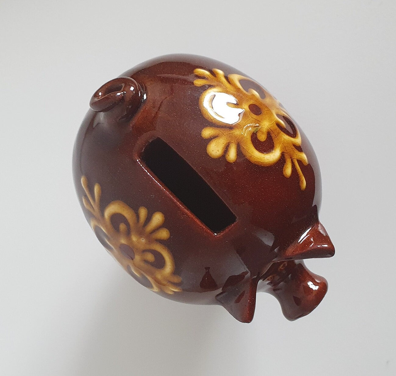 Mid Century Modern Piggy Bank/Money Box With Stopper