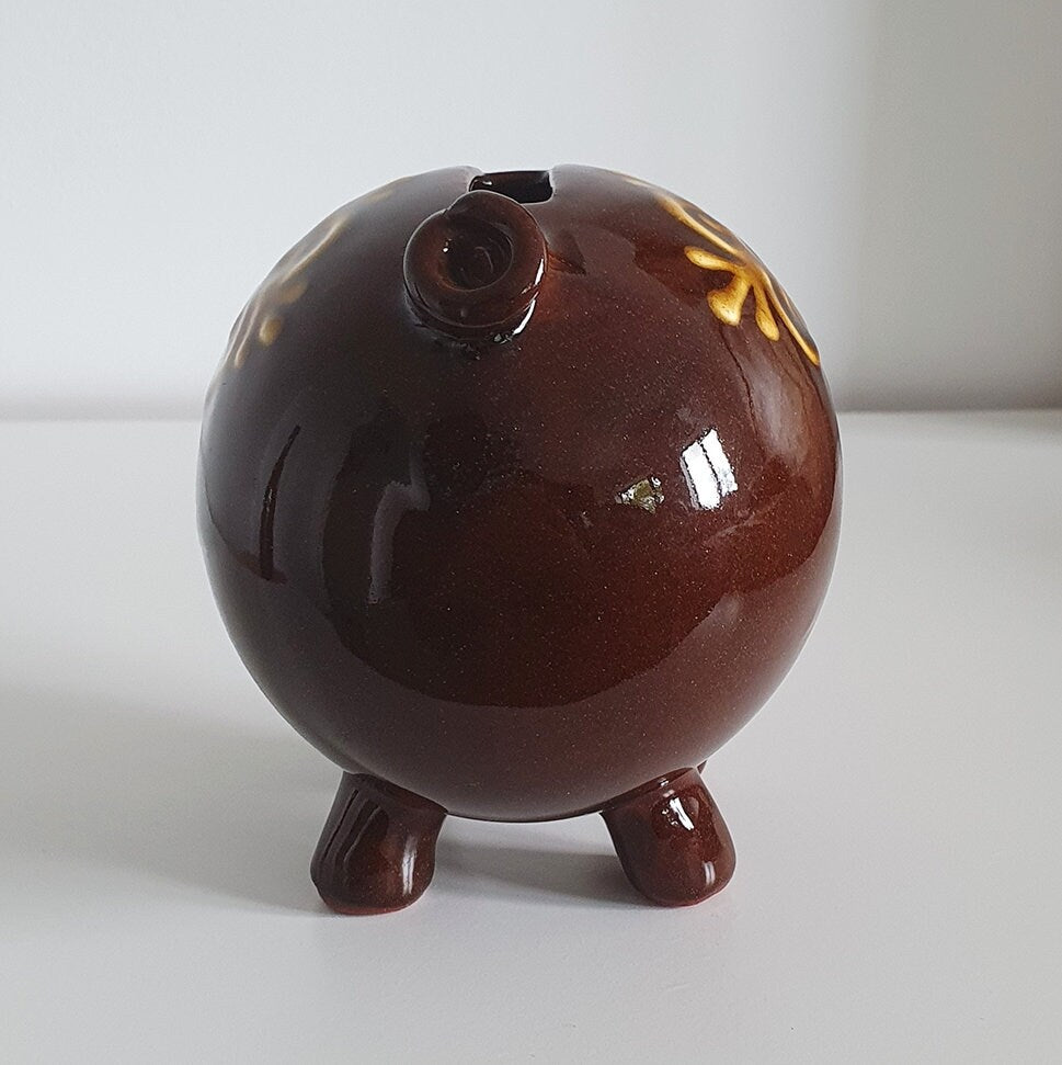 Mid Century Modern Piggy Bank/Money Box With Stopper