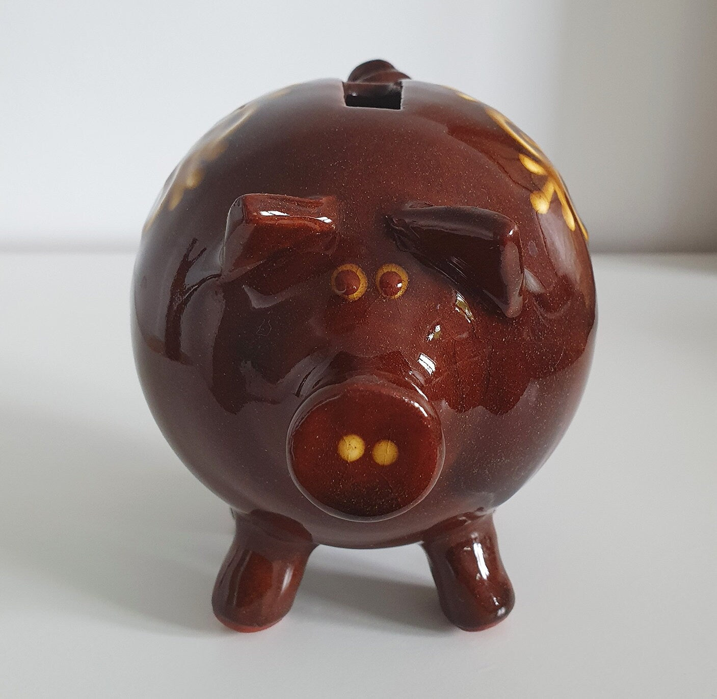 Mid Century Modern Piggy Bank/Money Box With Stopper