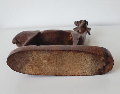 Mid-Century Modern Carved Teak Antelope/Deer/Gazelle