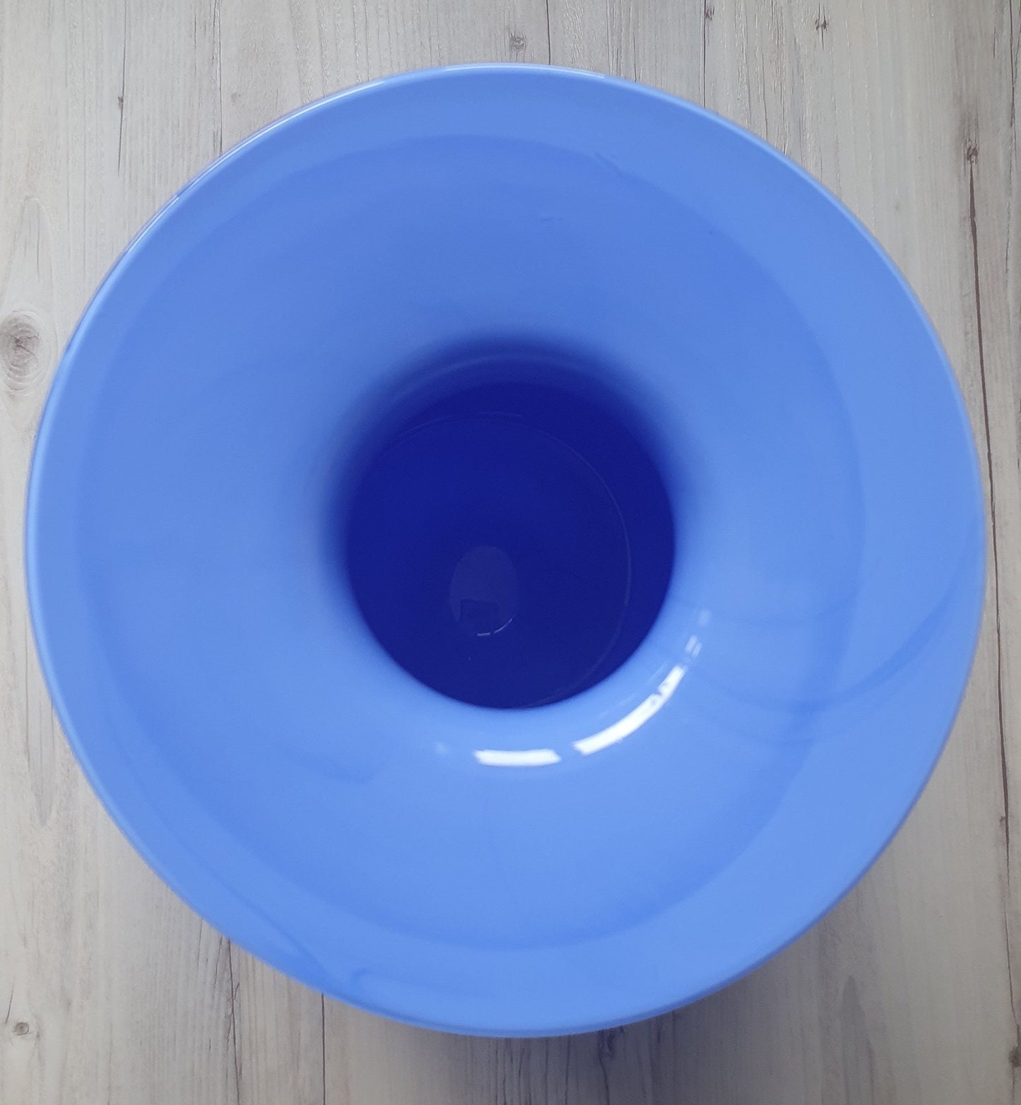 Mid-Century Large Art Cased Glass Vase In Blue