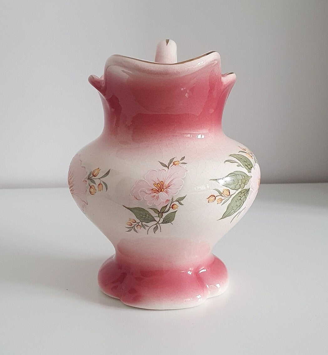 Vintage Ironstone Jug/Pitcher In Floral Design