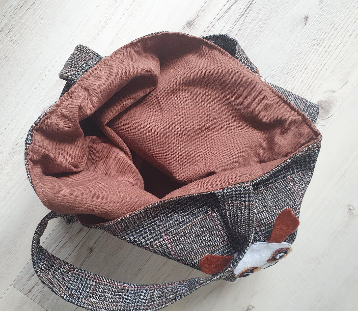 Lovely Handmade Bag With Jack Russel Detail