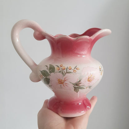 Vintage Ironstone Jug/Pitcher In Floral Design