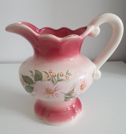 Vintage Ironstone Jug/Pitcher In Floral Design