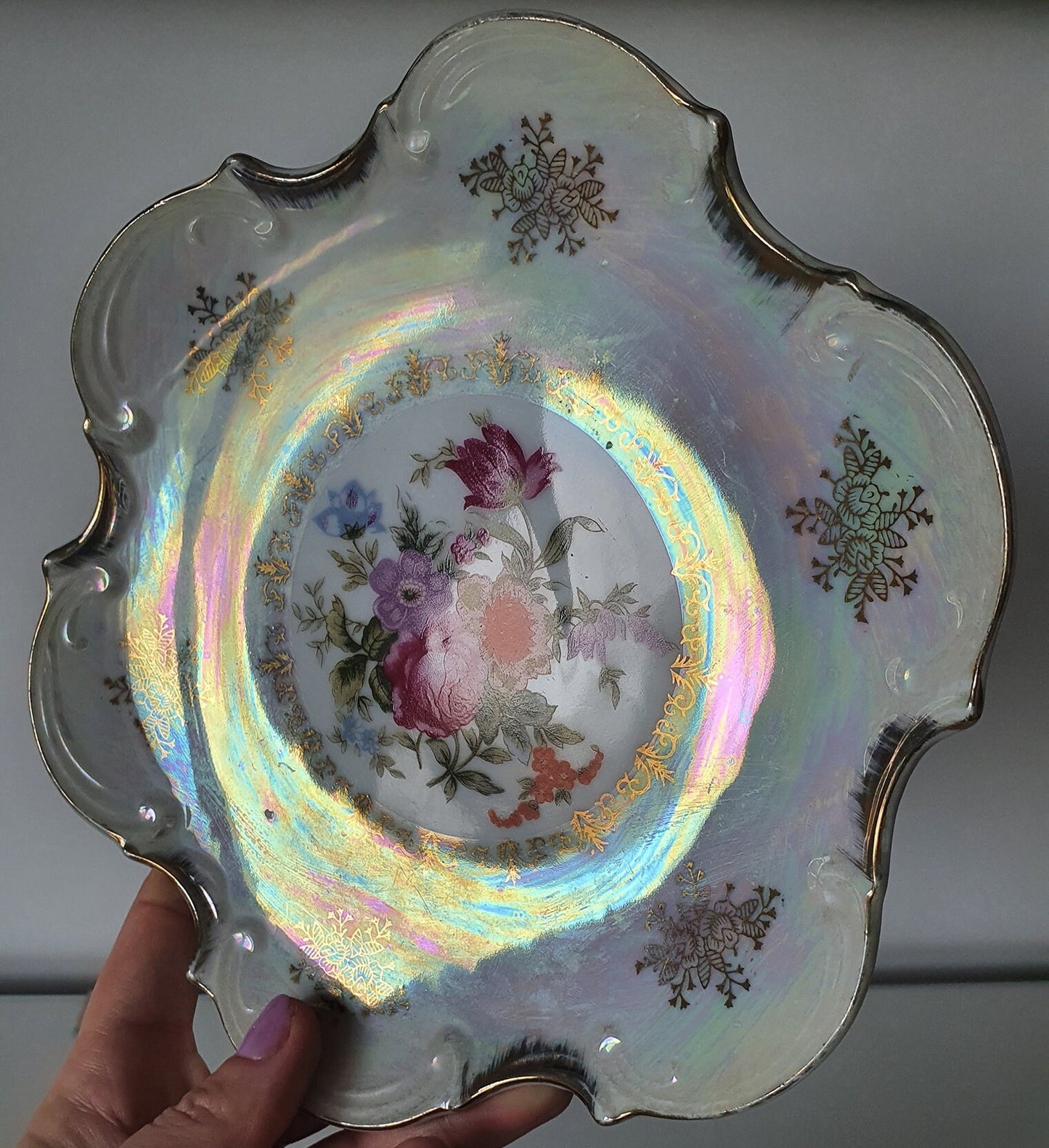 Vintage Lusterware Empress By Haruta Porcelain Plate