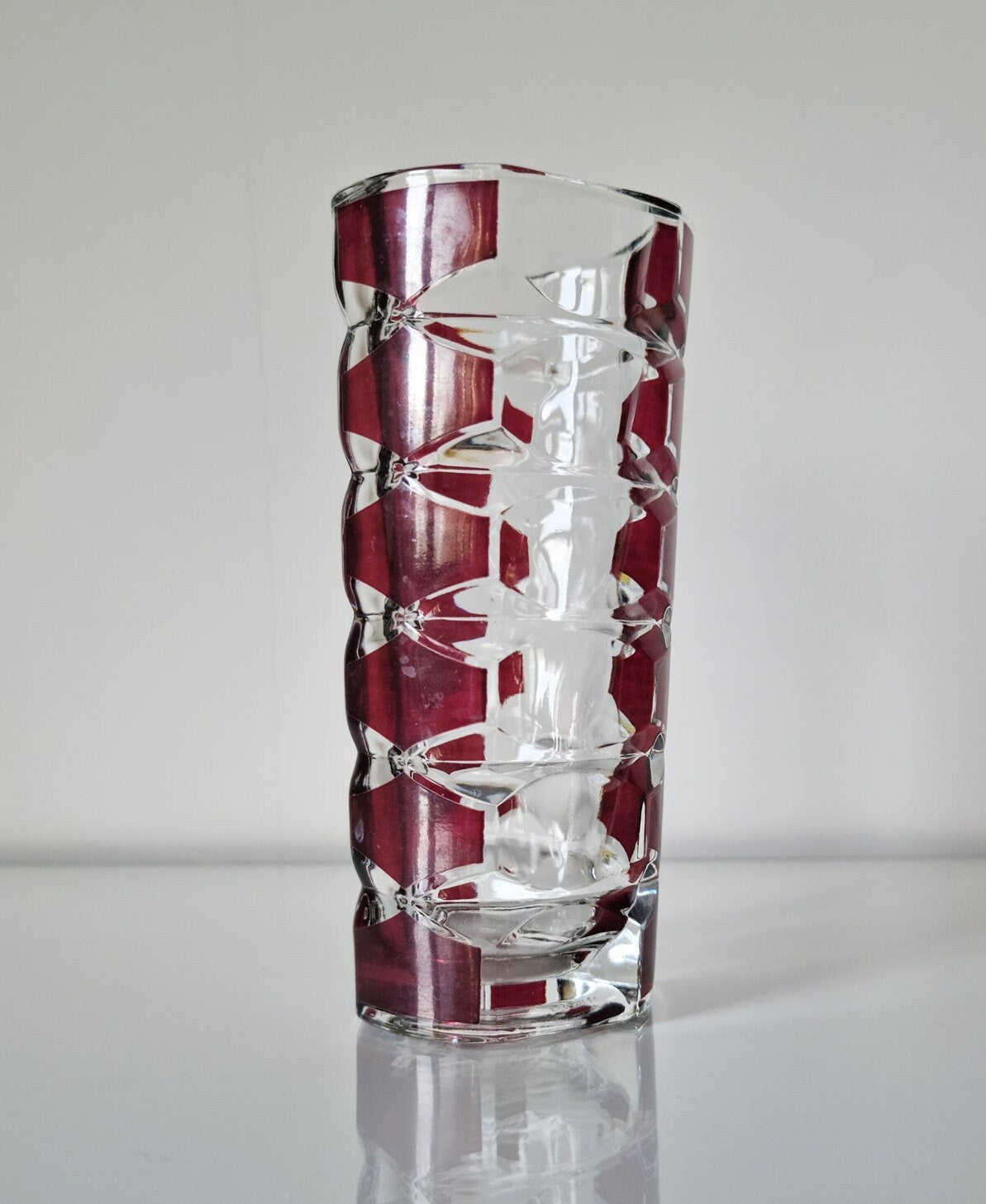 Vintage Windsor Glass Vase By J.G. Durand For Luminarc, France