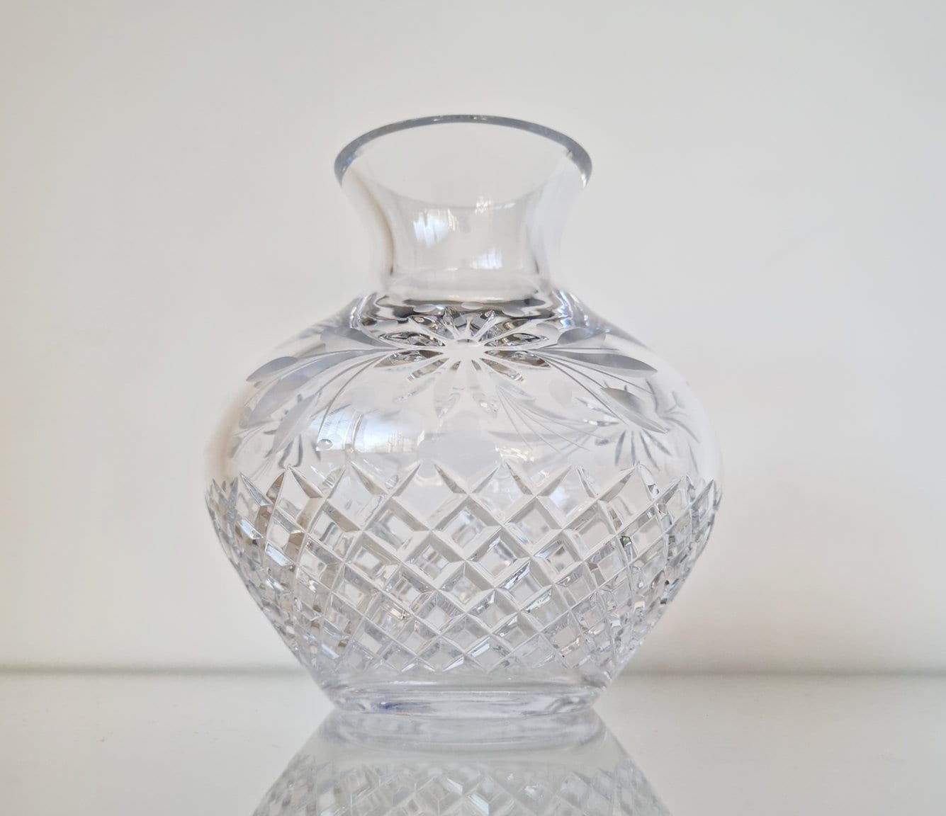 Stunning Thomas Webb Crystal Cut Glass Vase