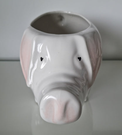 Vintage Park Rose Pottery Bridlington Pig Design Plant Pot