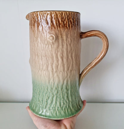 Vintage Large Arden Flosmaron Tree Bark Jug/Pitcher