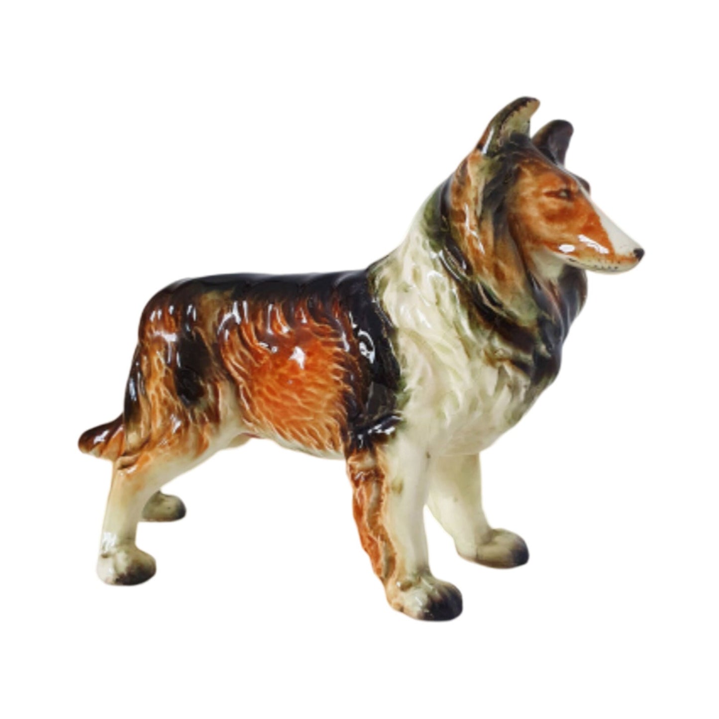 Vintage Large Ceramic Collie Dog Breed "Lassie" Statue/Figurine-Made In Japan