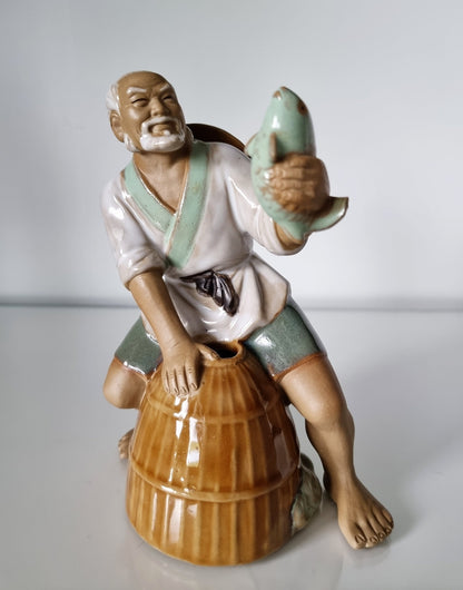 Vintage Shiwan Mudman Fisherman Figurine