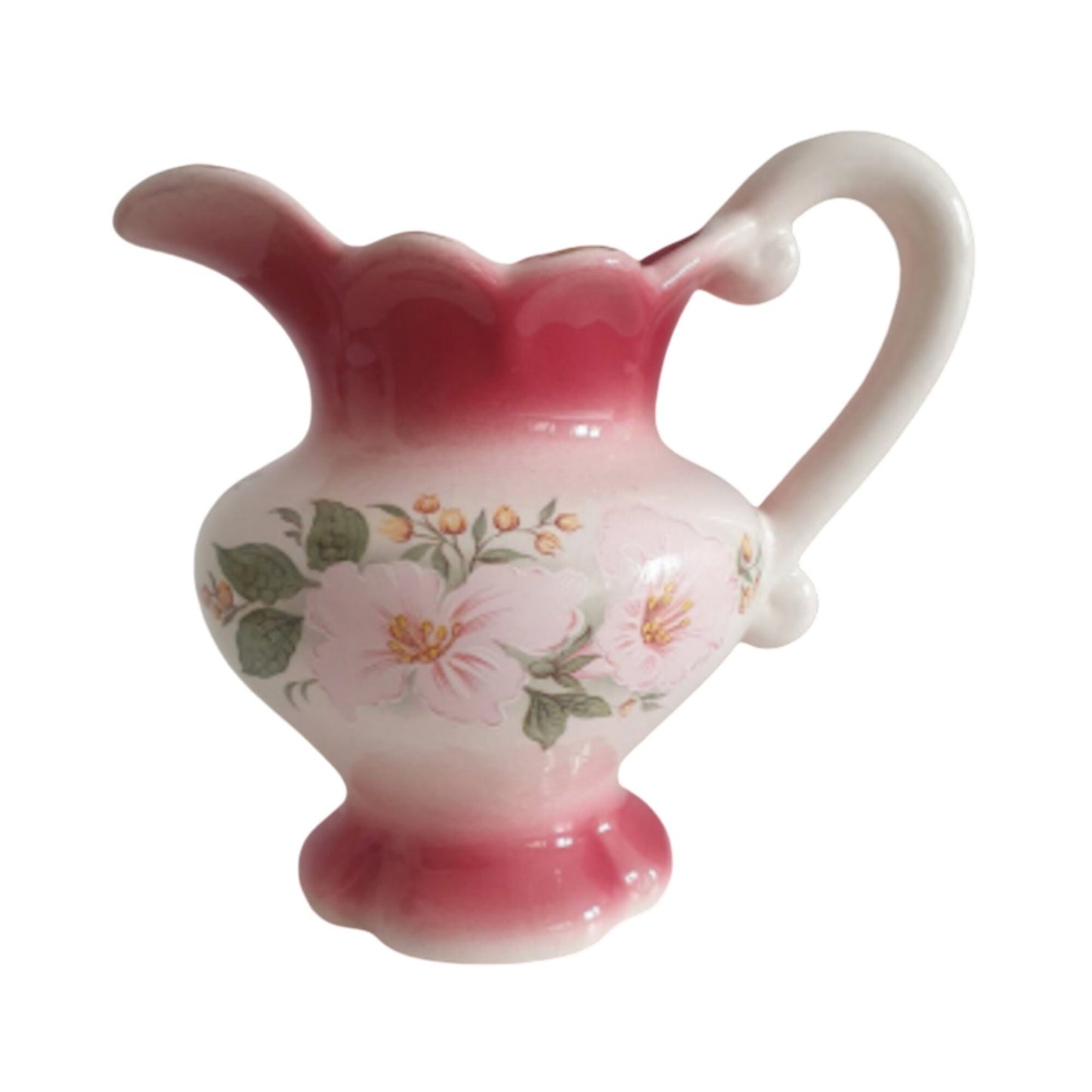 Vintage Ironstone Jug/Pitcher In Floral Design