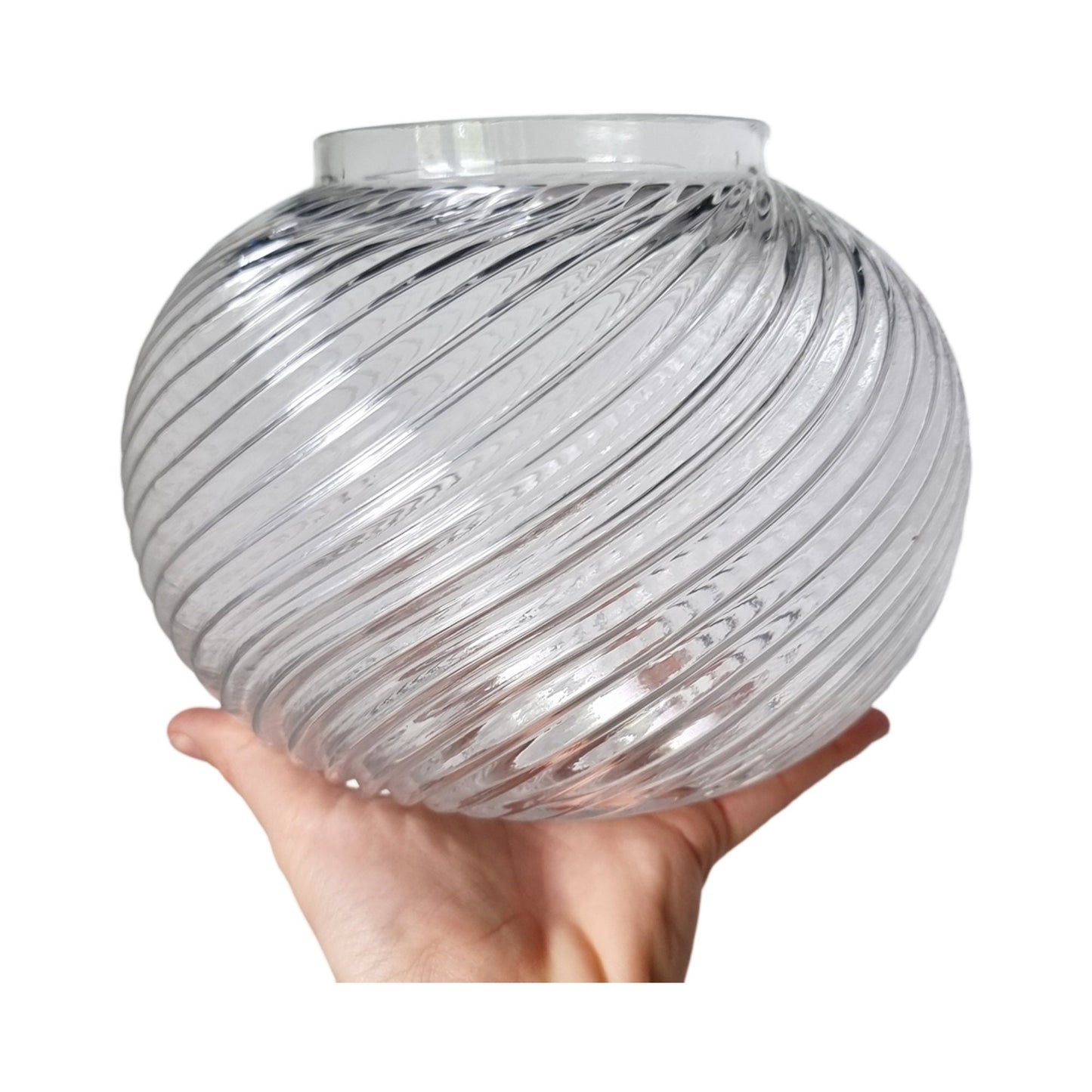 Vintage Swirled Glass Jar/Bowl