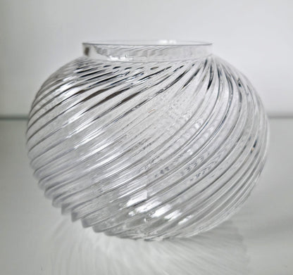 Vintage Swirled Glass Jar/Bowl