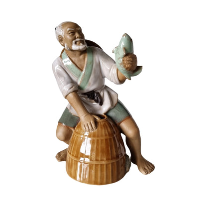 Vintage Shiwan Mudman Fisherman Figurine