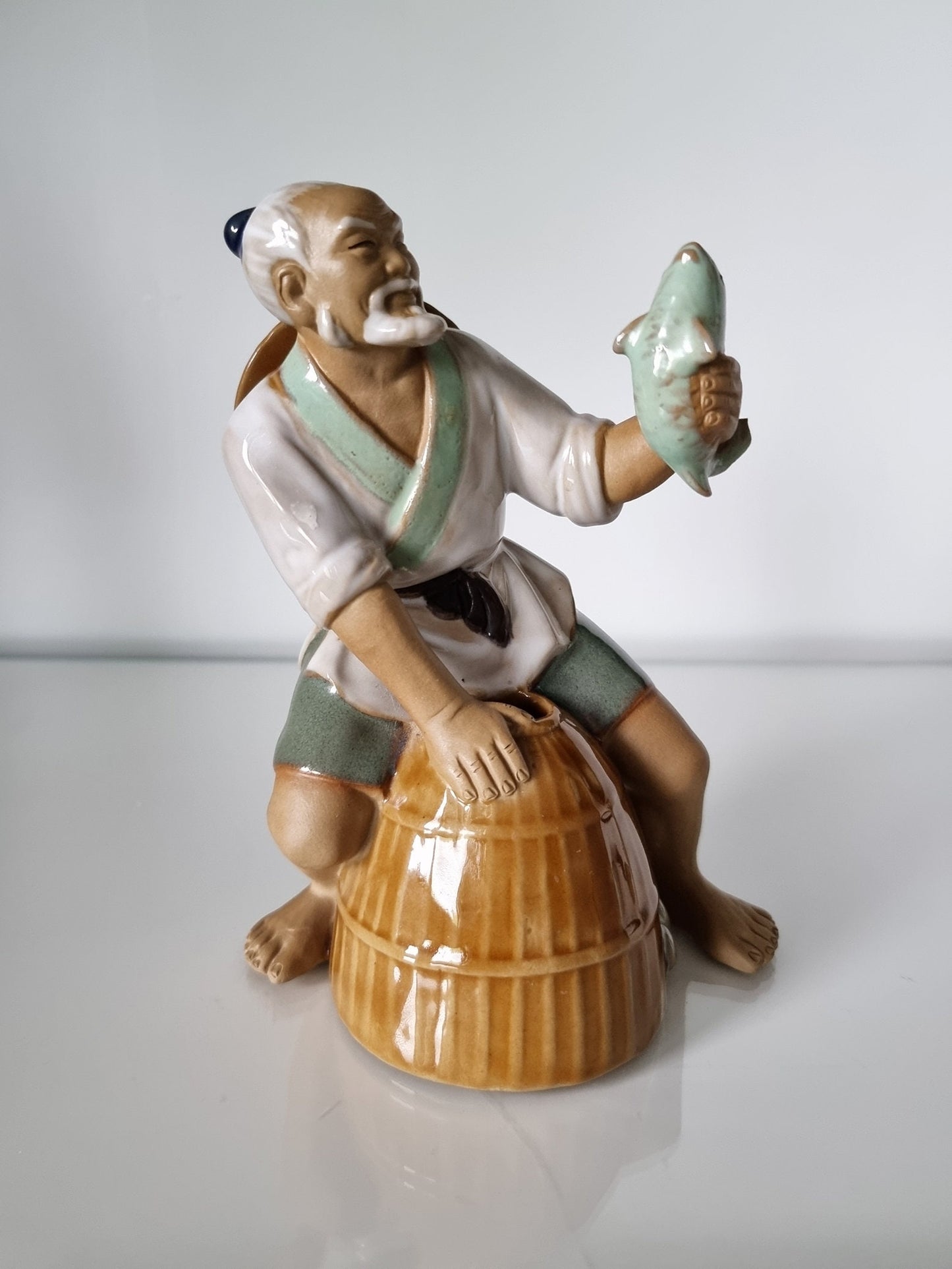 Vintage Shiwan Mudman Fisherman Figurine