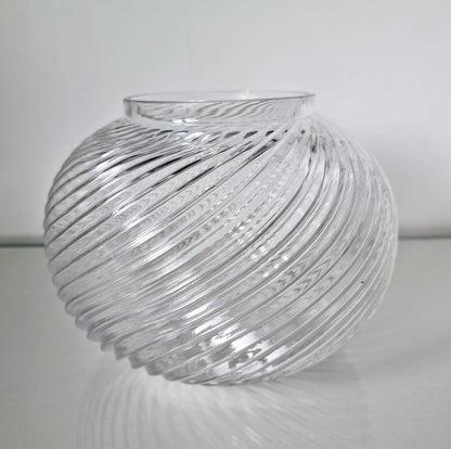Vintage Swirled Glass Jar/Bowl