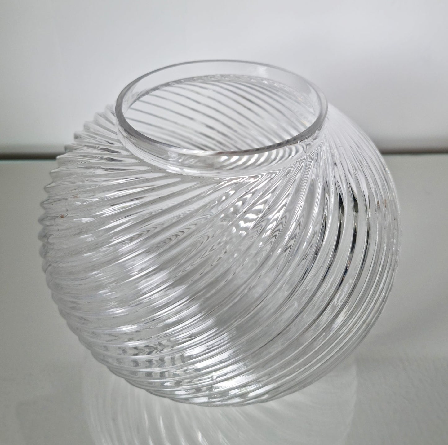 Vintage Swirled Glass Jar/Bowl