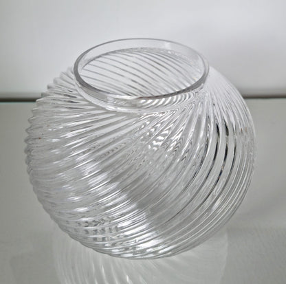 Vintage Swirled Glass Jar/Bowl