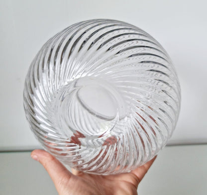 Vintage Swirled Glass Jar/Bowl