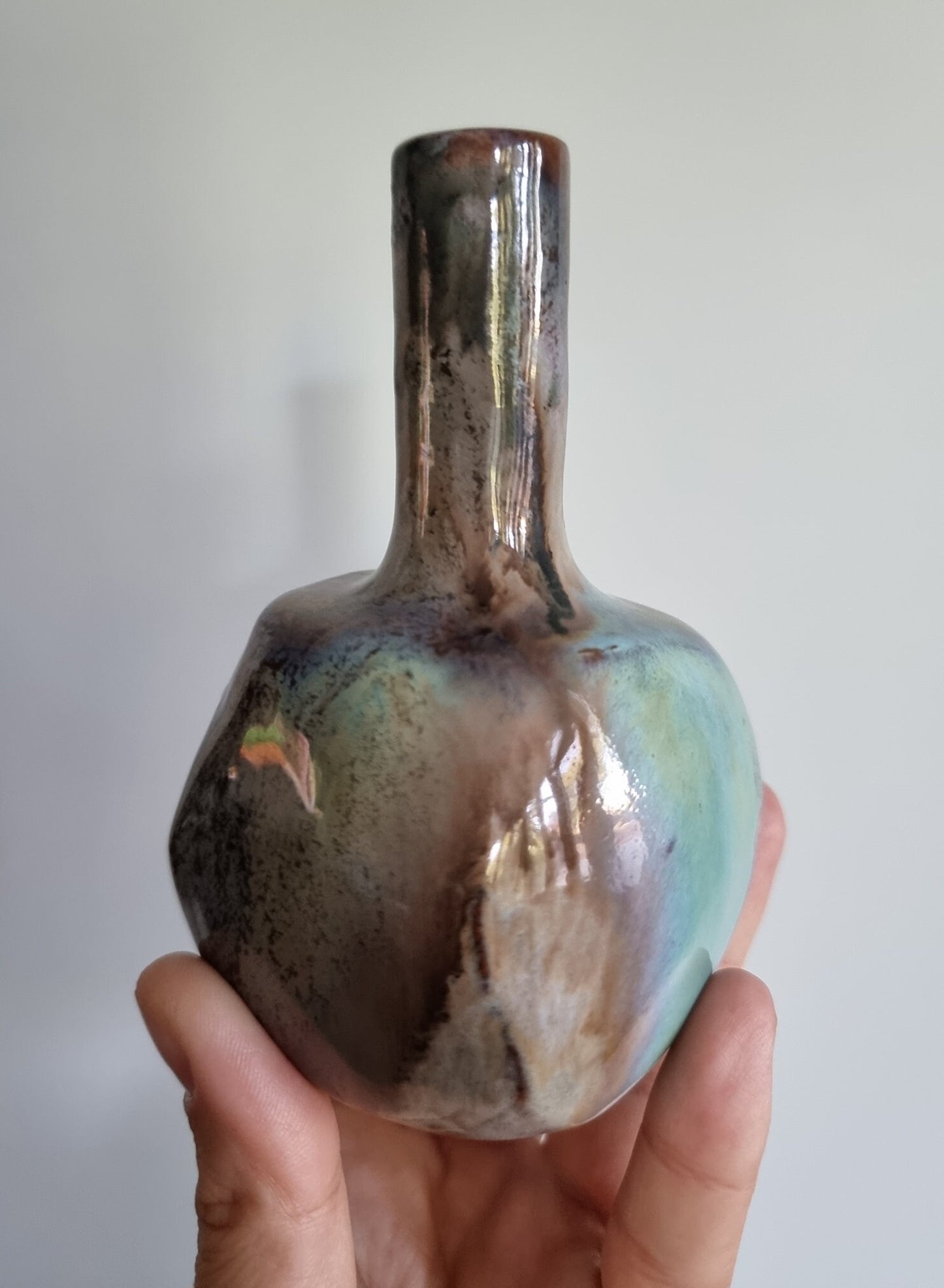 Retro Small Studio Pottery Stoneware Vase