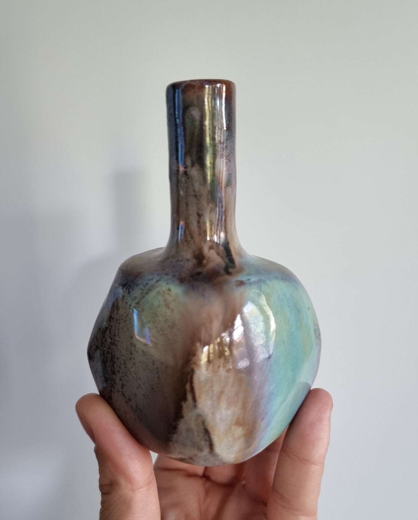 Retro Small Studio Pottery Stoneware Vase