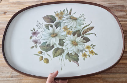 Vintage Large Floral Melamine Serving Tray