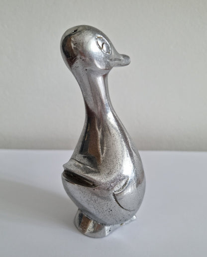 Mid Century Cast Aluminium Goose Duck Figurine
