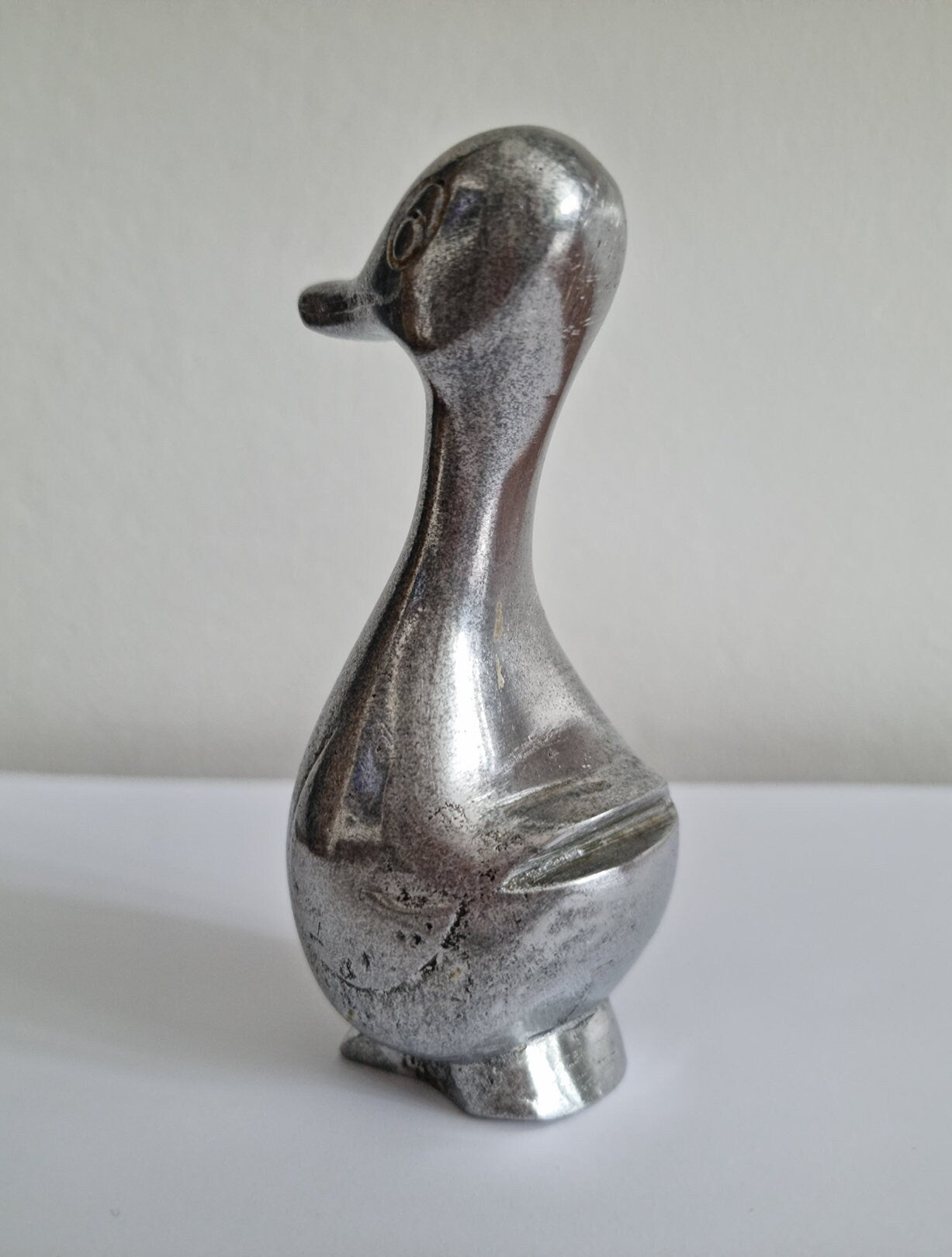 Mid Century Cast Aluminium Goose Duck Figurine