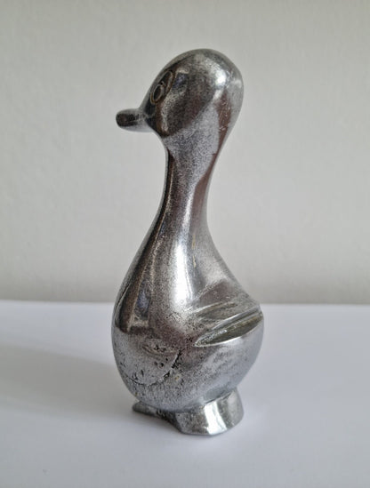 Mid Century Cast Aluminium Goose Duck Figurine