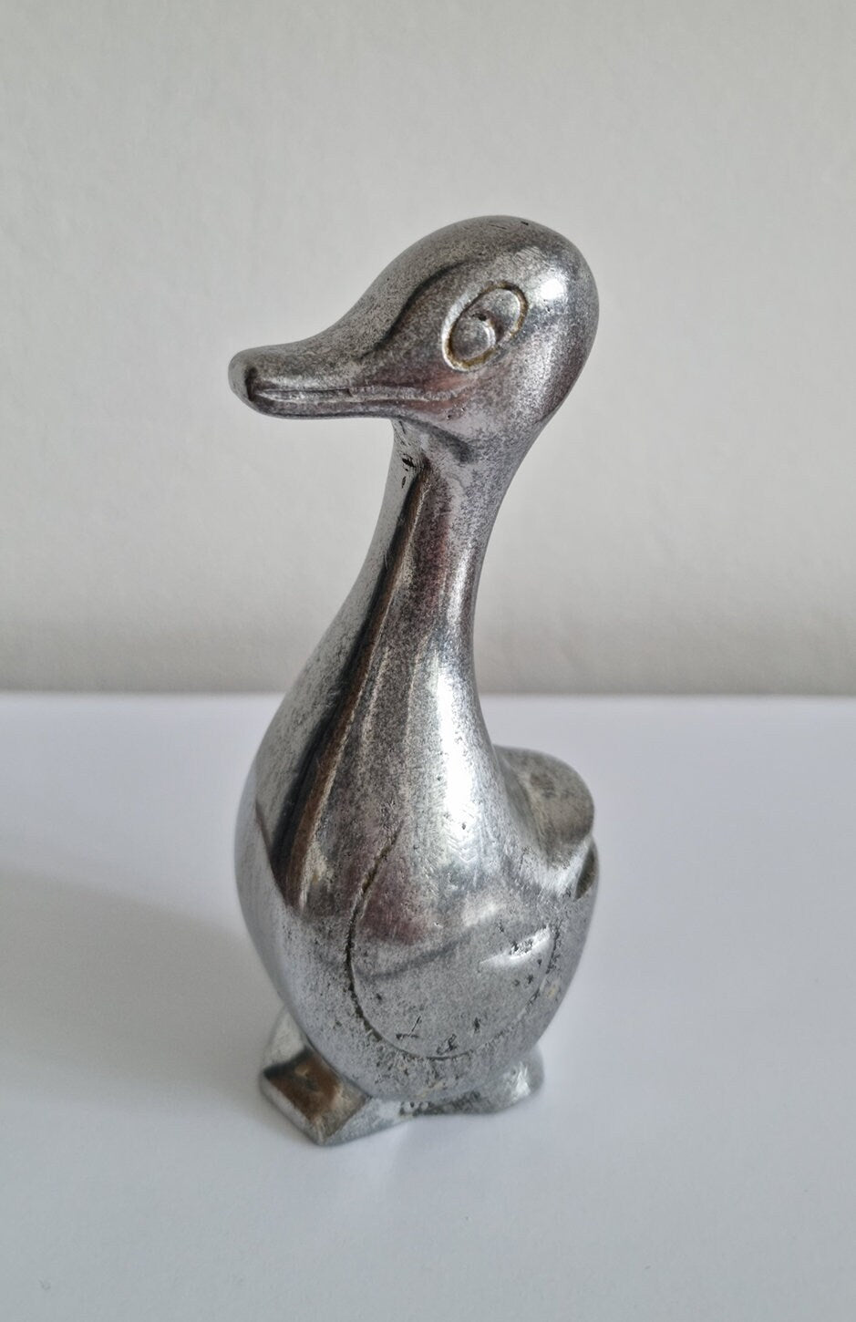 Mid Century Cast Aluminium Goose Duck Figurine