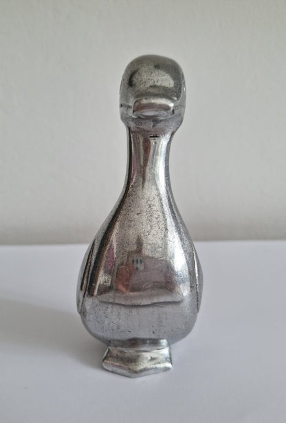 Mid Century Cast Aluminium Goose Duck Figurine