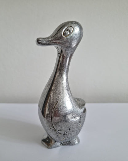 Mid Century Cast Aluminium Goose Duck Figurine